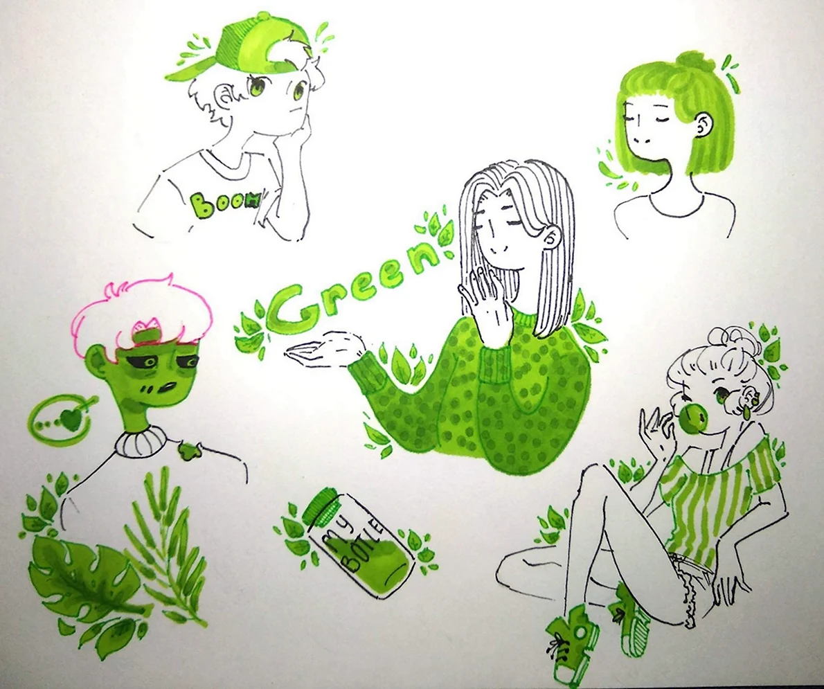 Маленькие зеленые рисунки