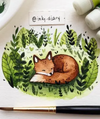 Милые иллюстрации животных Inky Diary