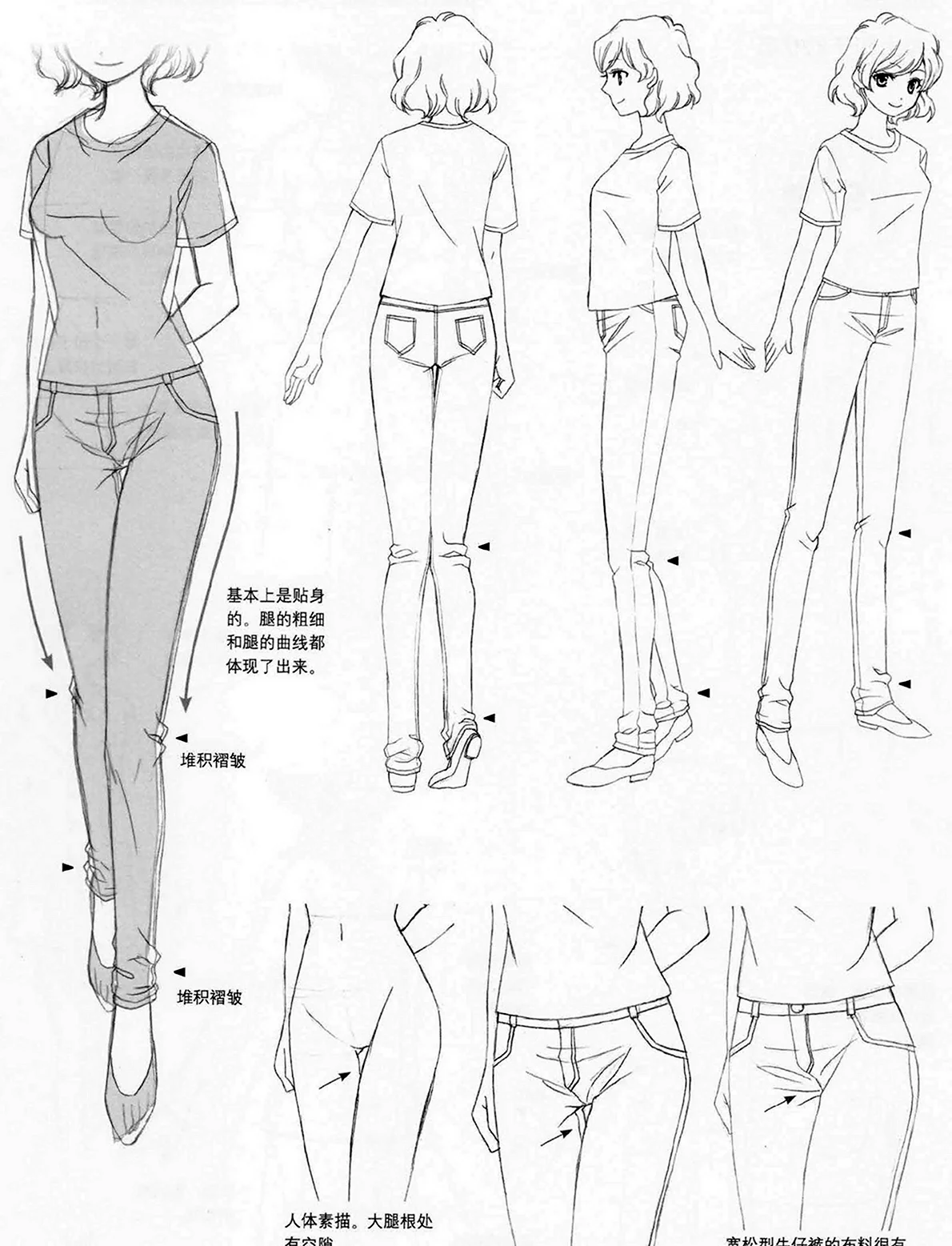 Моделька для рисования одежды аниме