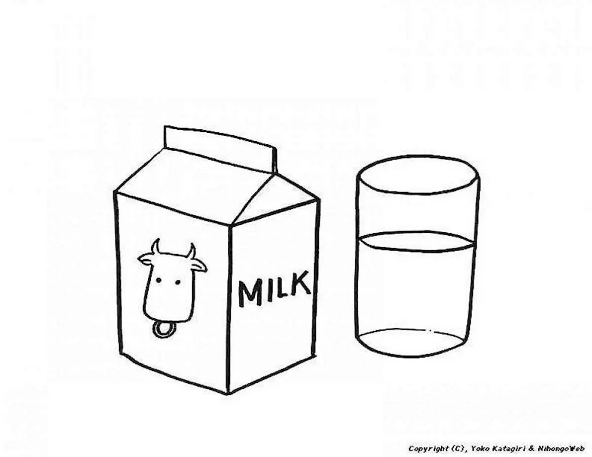молоко Раскраски распечатать бесплатно.