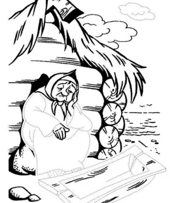 Нарисовать иллюстрацию к сказке Пушкина о рыбаке и рыбке