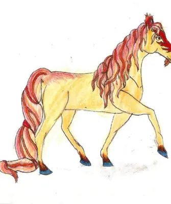Нарисовать лошадь маленькую разноцветную