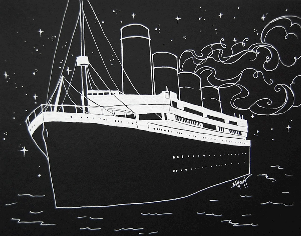 Рисунки карандашом Титаник (34 фото)