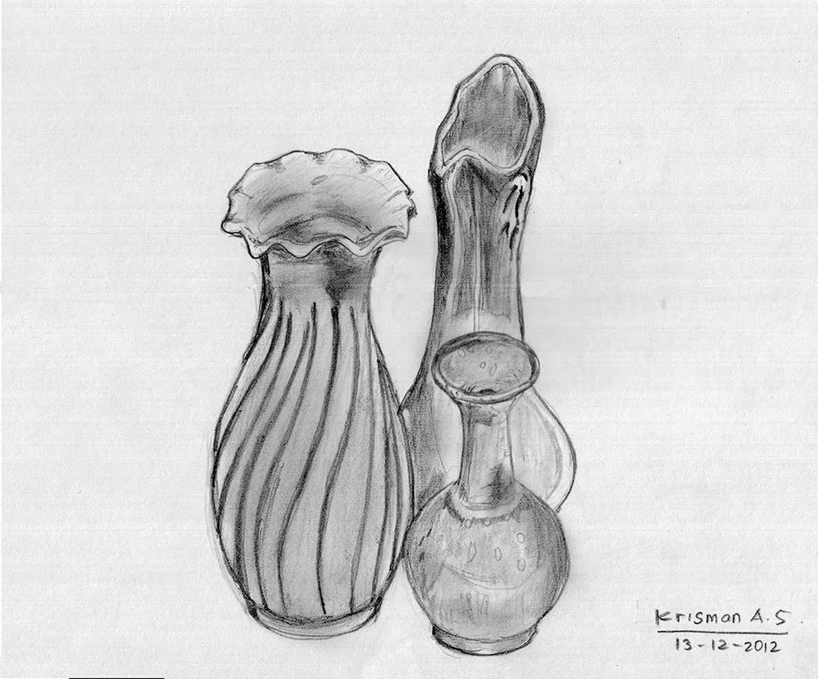 Необычные вазы рисунки карандашом
