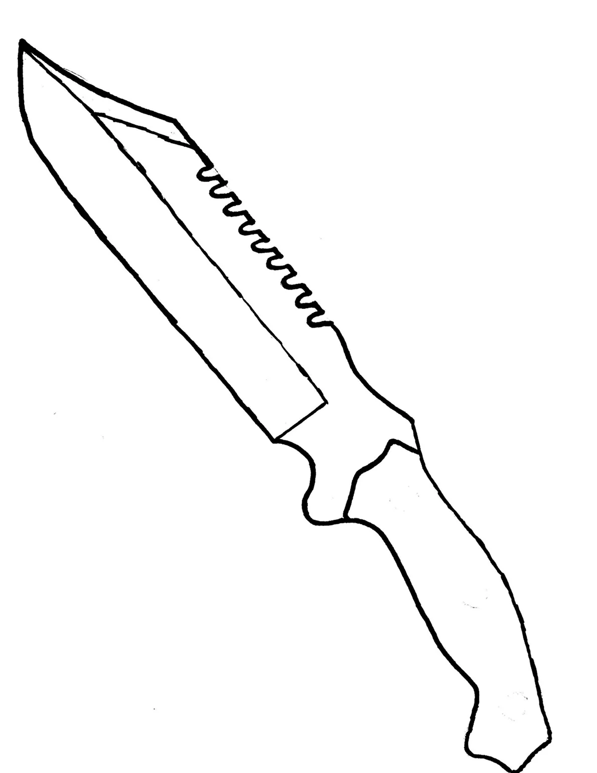 Нож Боуи чертеж