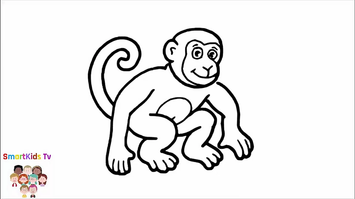 Рисунок голова обезьяны - 62 фото