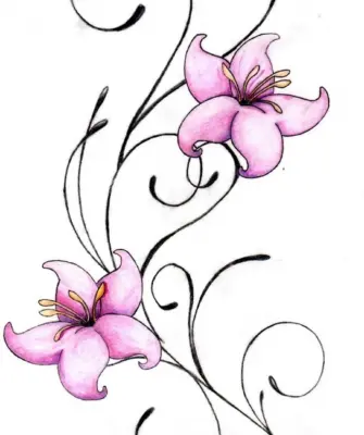 Простые рисунки для срисовки цветы