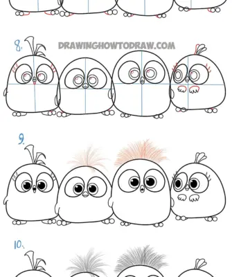 Птенцы Angry Birds нарисовать