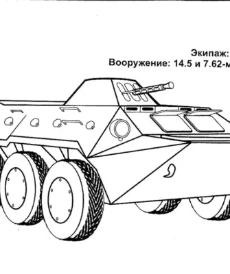 Раскраска бронетранспортер БТР-80а