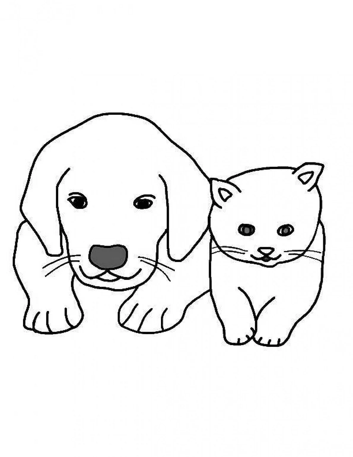 Рисунки кошек и собак детские (53 фото) » рисунки для срисовки на aikimaster.ru