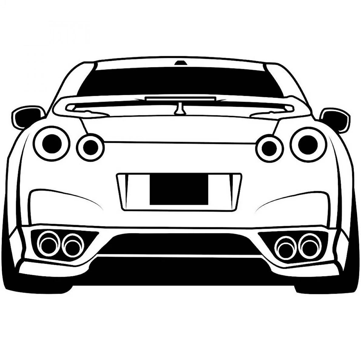 Раскраска Nissan GT-R