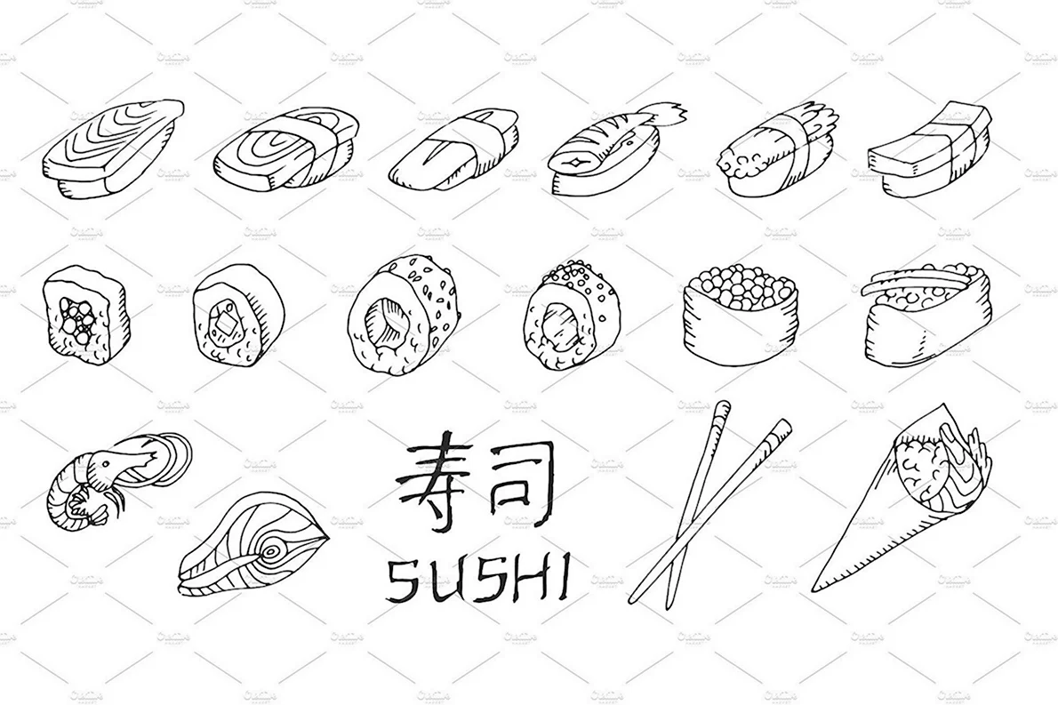 Раскраска суши