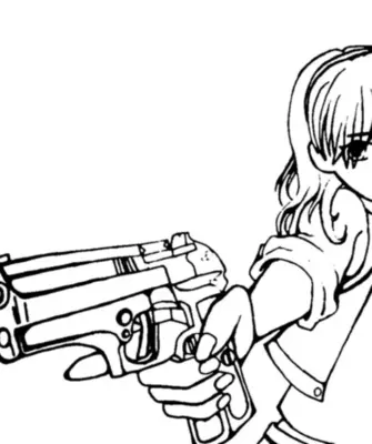 Раскраски аниме с оружием