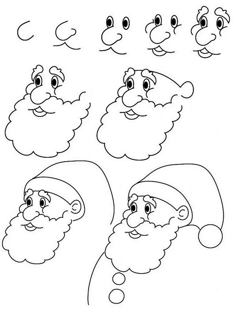 Рисование Деда Мороза