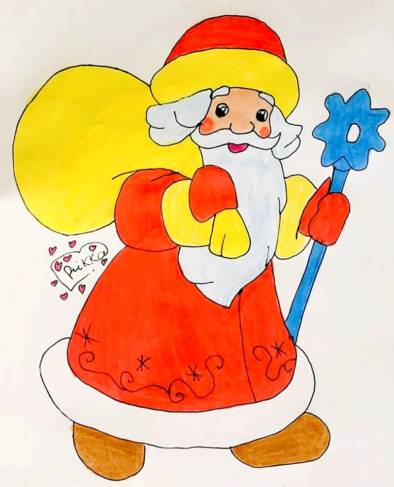 Рисование Деда Мороза