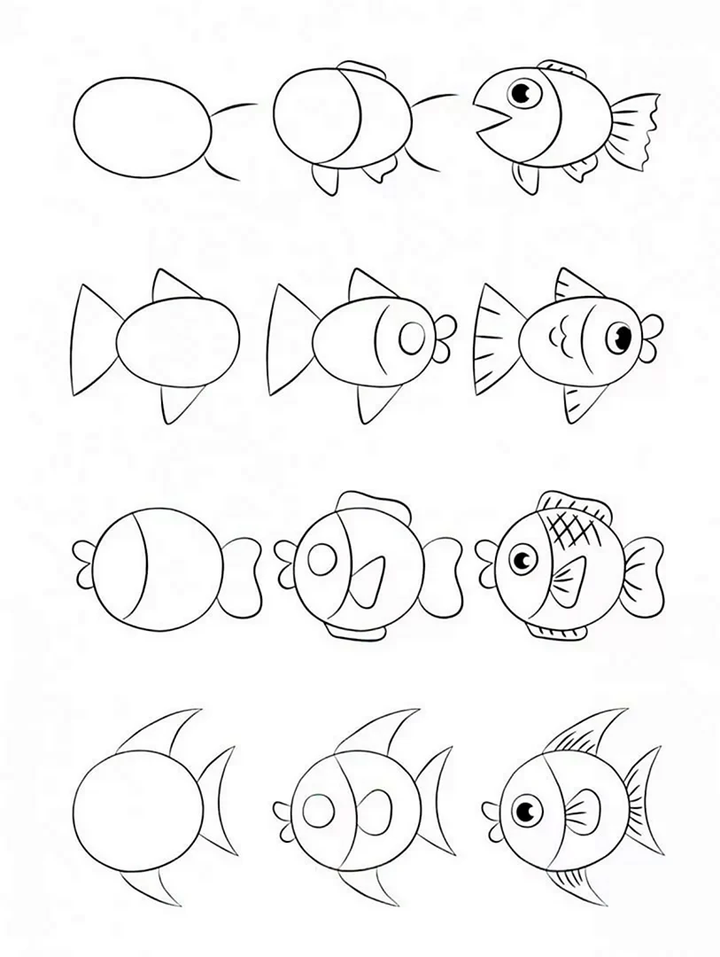 Рисование рыбки