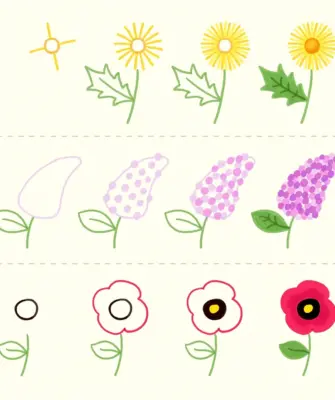Рисование цветов для детей