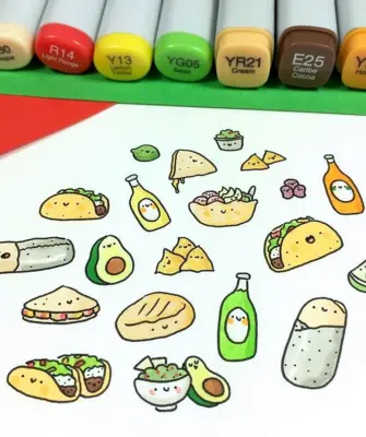 Рисунки для скетчбука легкие еда
