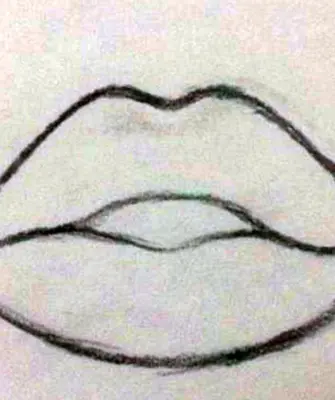 Рисунки для срисовки губы легкие