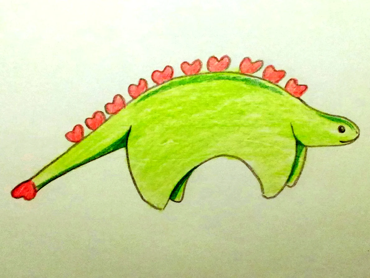 Рисунки для срисовки лёгкие Динозаврики милые