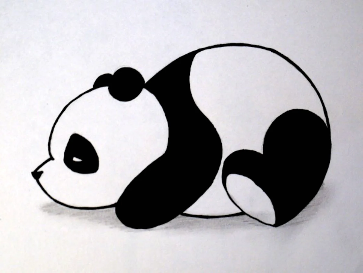 Рисунки для срисовки лёгкие Панда