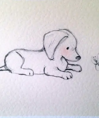 Рисунки для срисовки собака легко