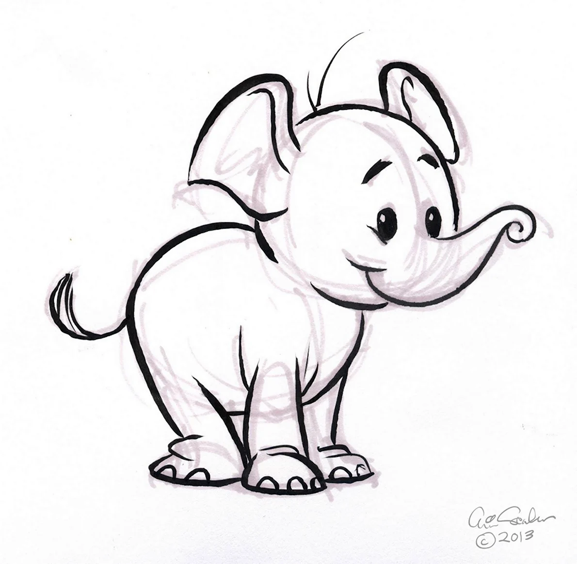Рисунки для срисовки животные для детей