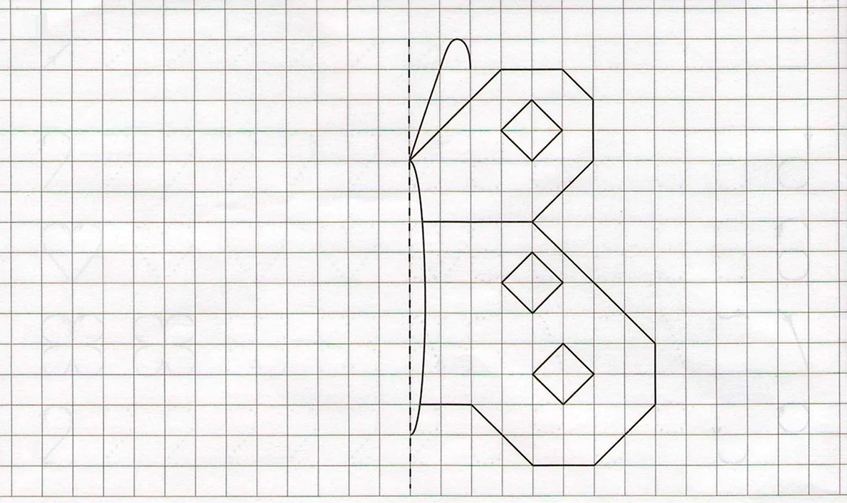 Рисунки по клеточкам в тетради ручкой