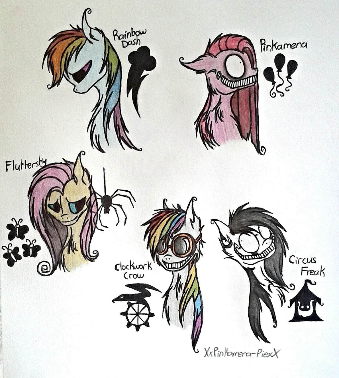 Рисунки пони в разных стилях