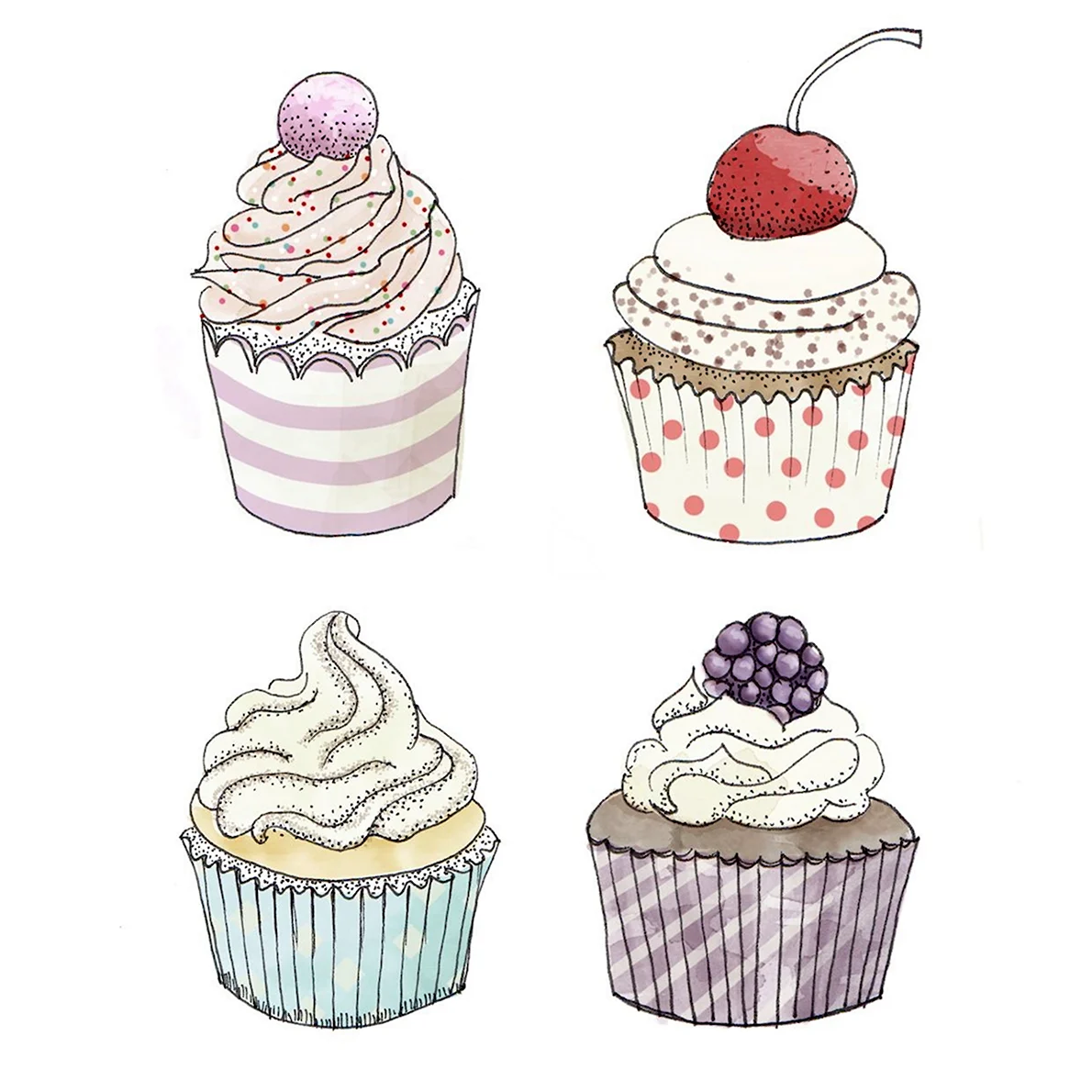 Рисунки сладостей вкусняшек для срисовки для начинающих