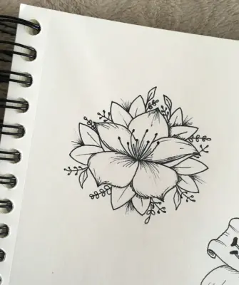 Рисунки цветов для скетчбука
