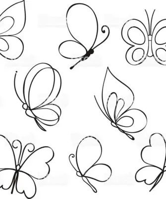 Рисунок бабочки карандашом для срисовки легкие