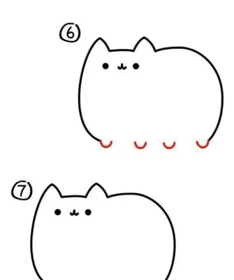 Рисунок карандашом для срисовки легкие милые котики
