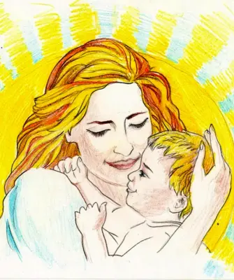 Рисунок ко Дню матери