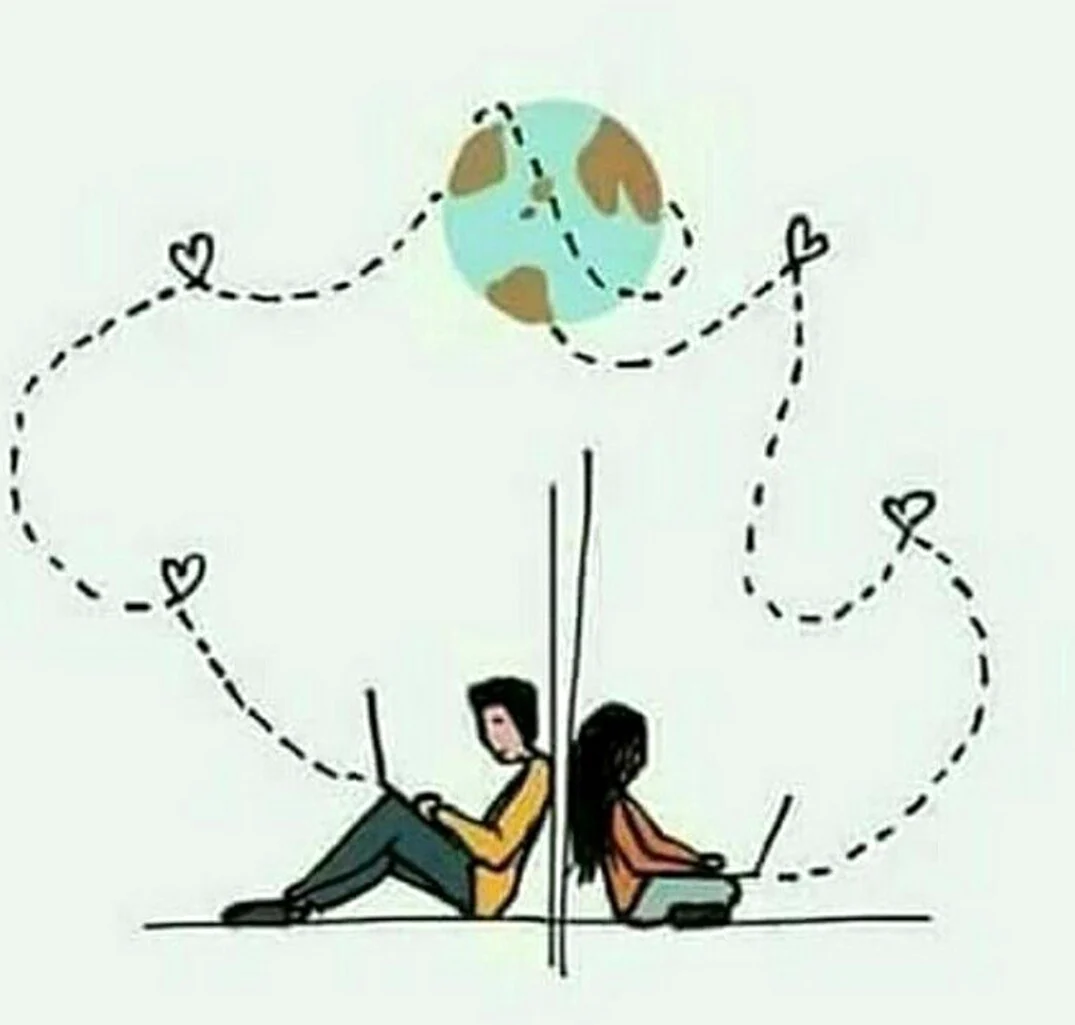 Приложение обои рисовать на расстоянии. Рисунок любовь на расстоянии. Расстояние рисунок. Связь между людьми на расстоянии. Срисовка любовь на расстоянии.