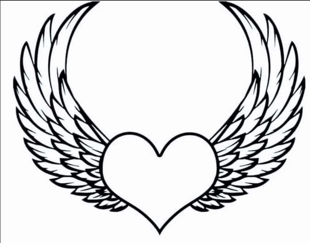 Символ два крыла. Сердце с крыльями. Раскраски сердечки с крыльями. Сердечко с крыльями. Тату сердце с крыльями.