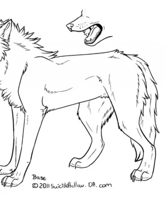 Серый волк рисунок карандашом