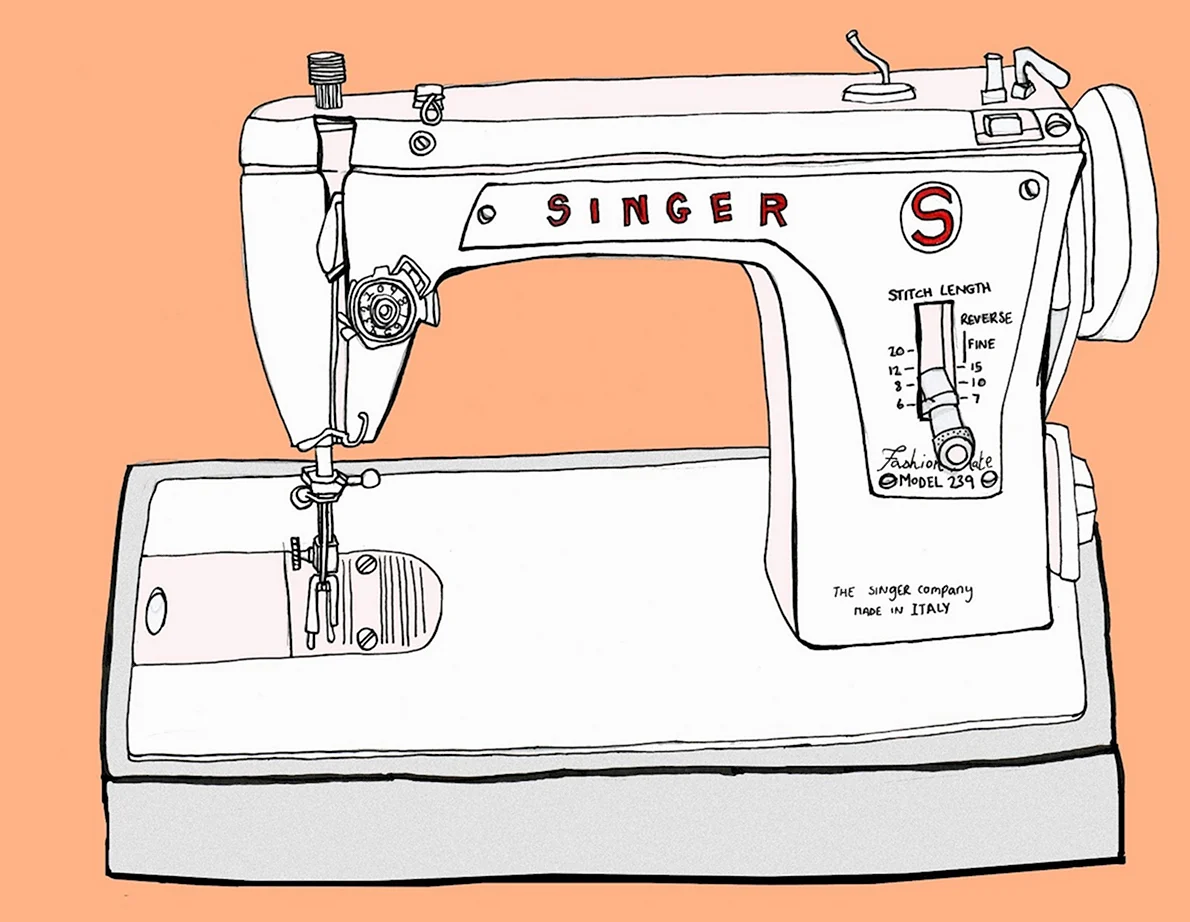 Швейная машинка схематично