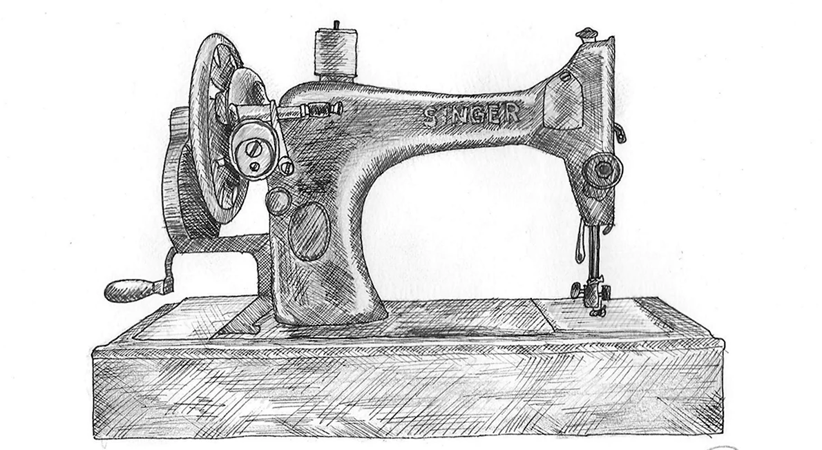 Швейная машинка схематично Зингер