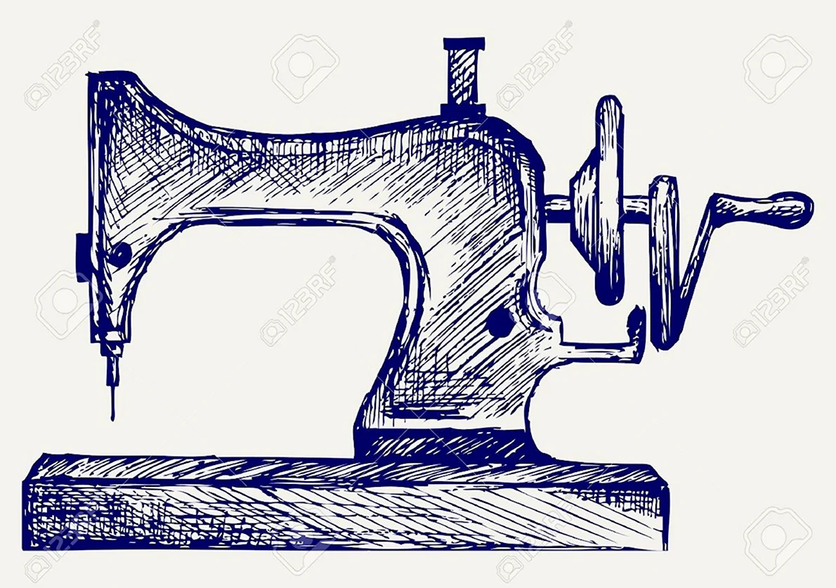Швейная машинка Зингер рисунок