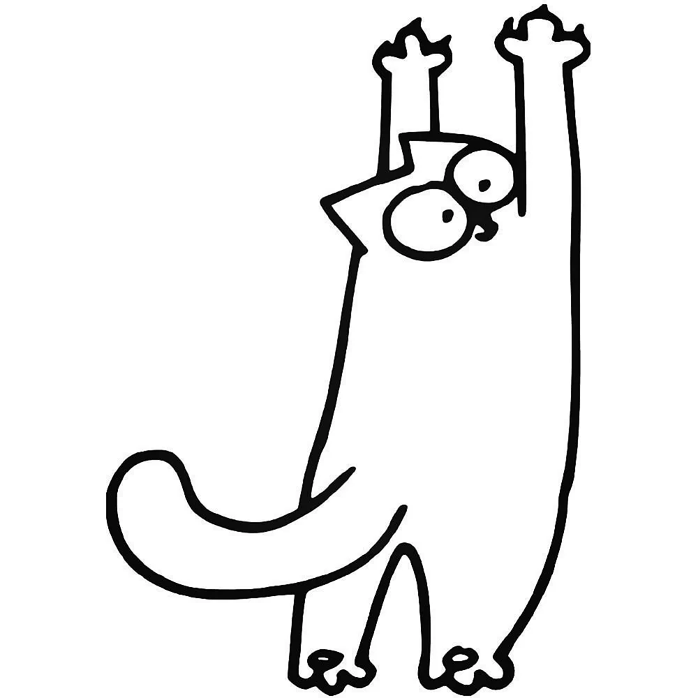Простые картинки кота. Симонс Кэт. Кот Саймон. Прикольные рисунки. Рисунки для срисовки котики.
