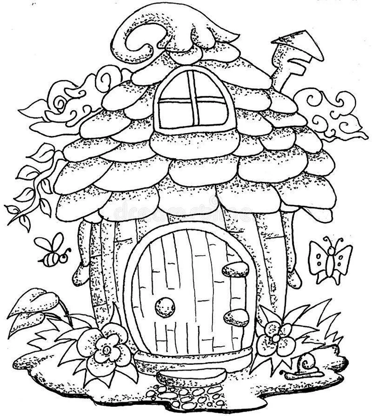 Картонный игровой развивающий домик раскраска Сказочный, высота 130 см, Brauberg 880364