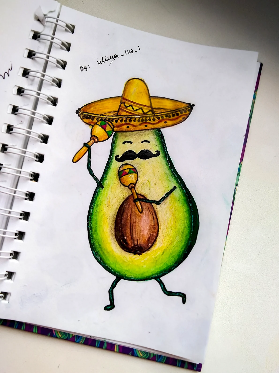 Скеч бук для рисования с авокадо