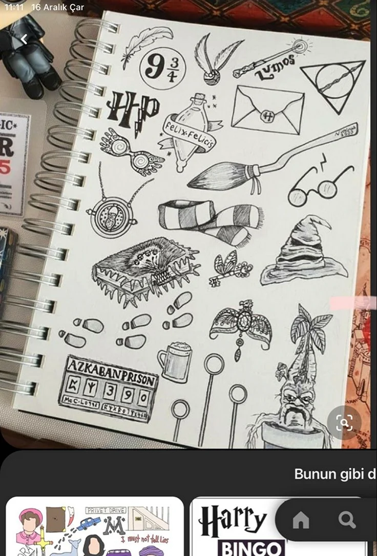 Скетчбук для рисования Гарри Поттер