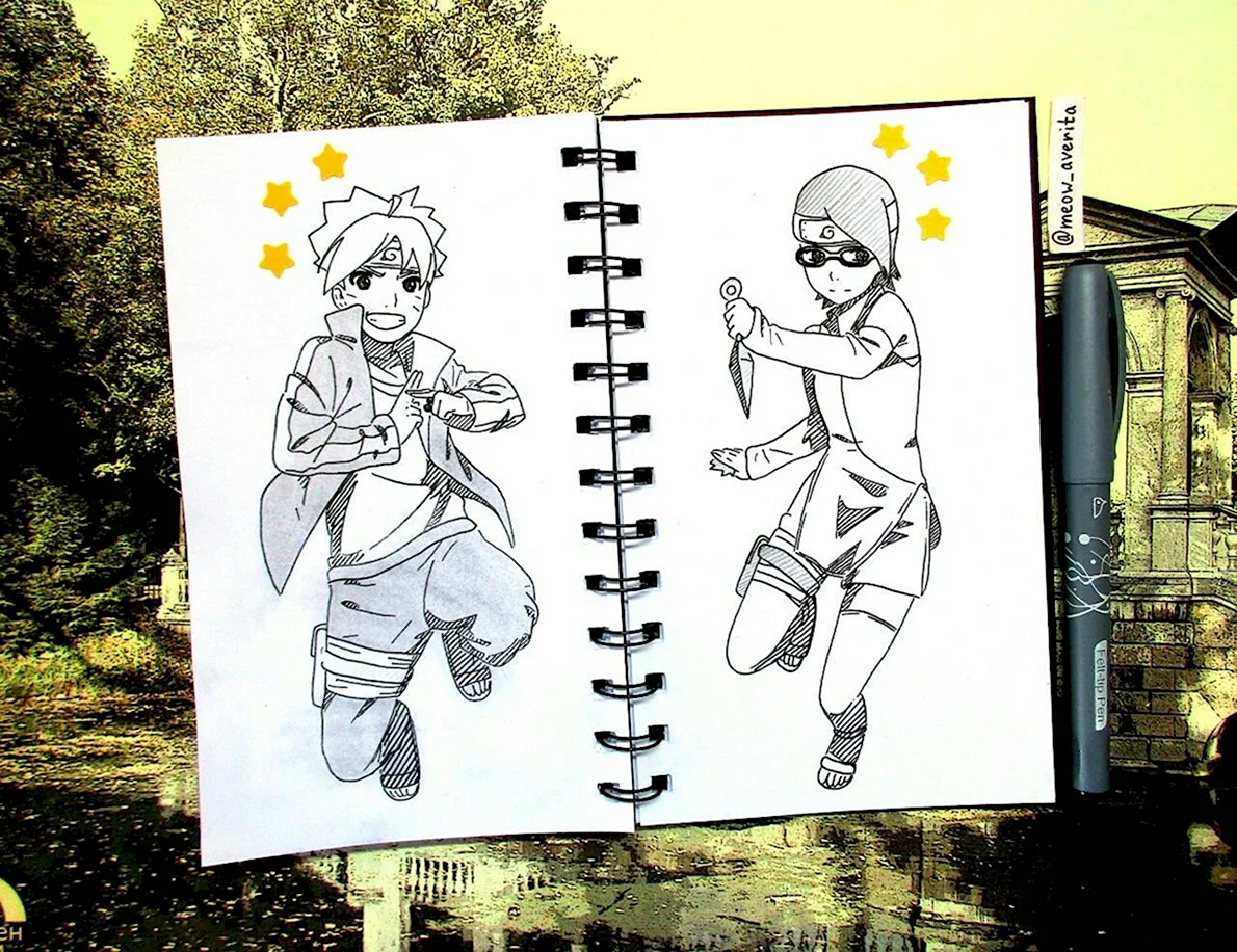 Скетчбук для рисования Наруто