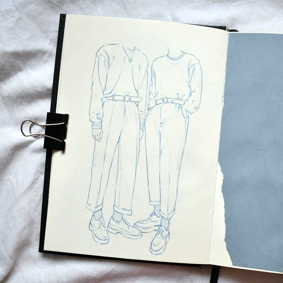 Скетчбук для рисования одежды