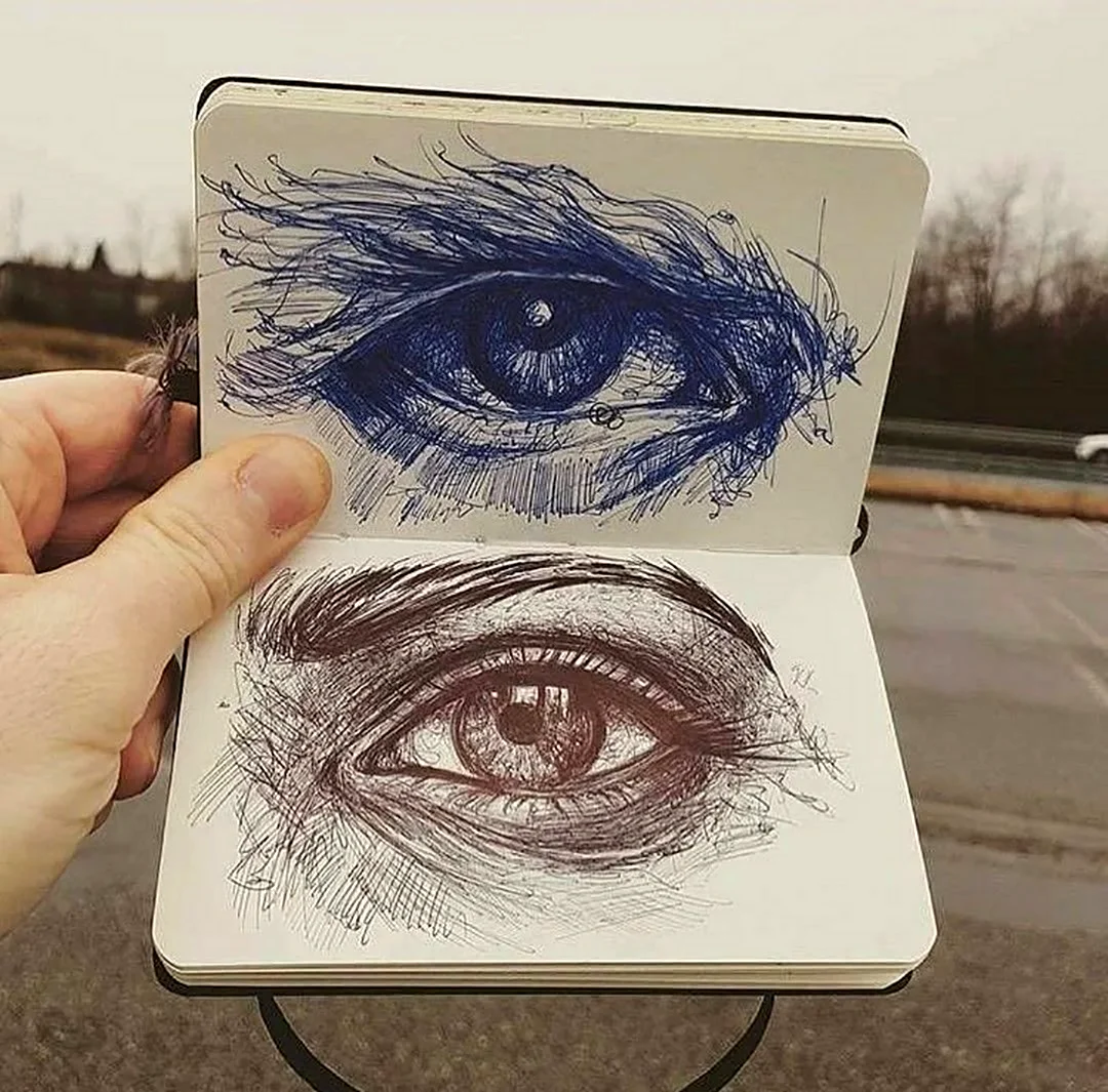 Скетчбук глаза