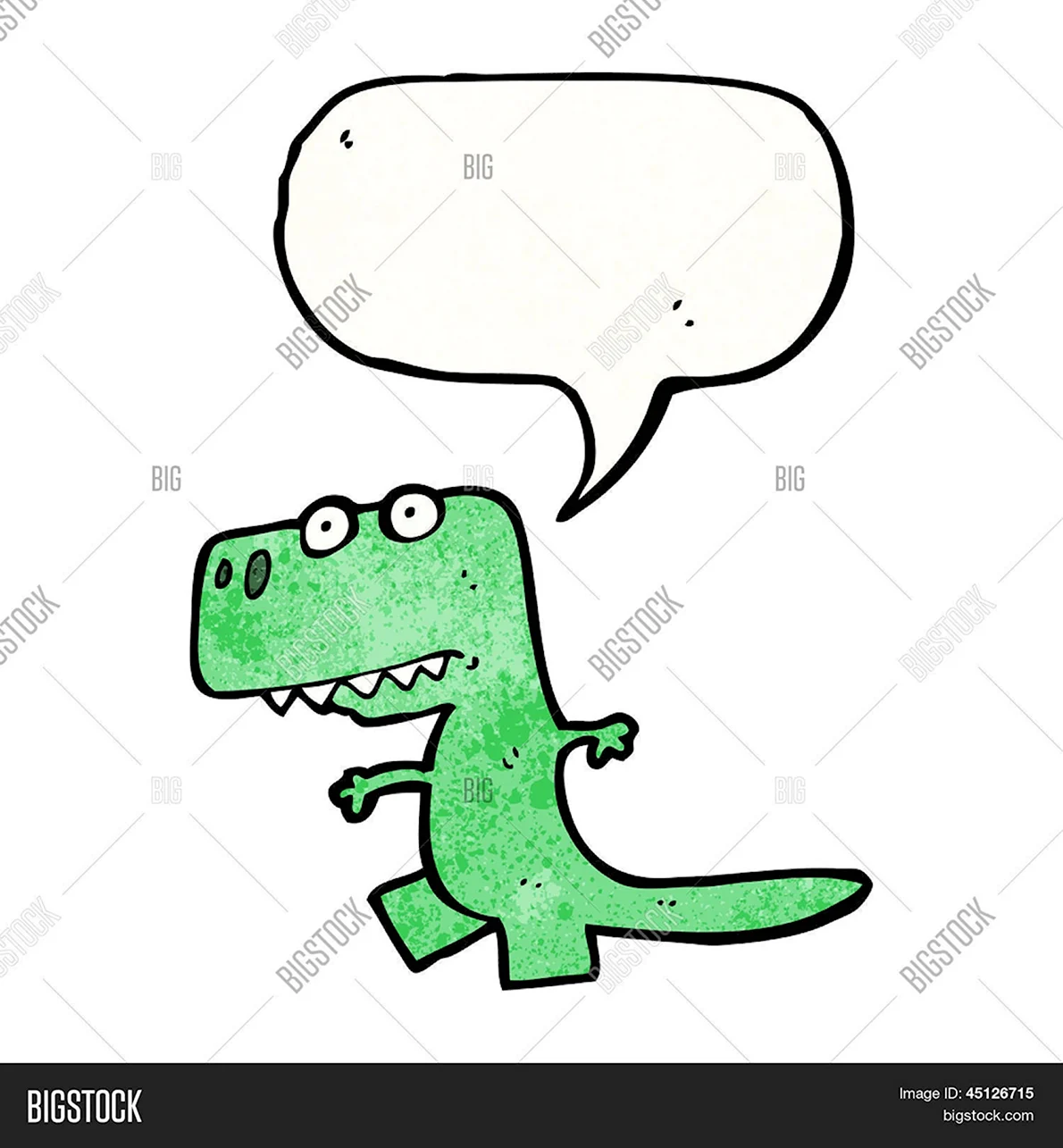 Смешной Динозаврик нарисованный