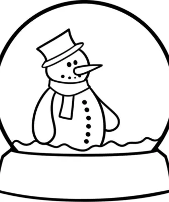 Снеговик для срисовки