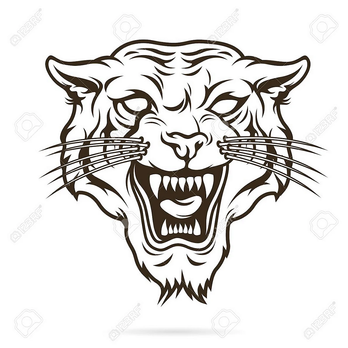 Татуировка морда тигра